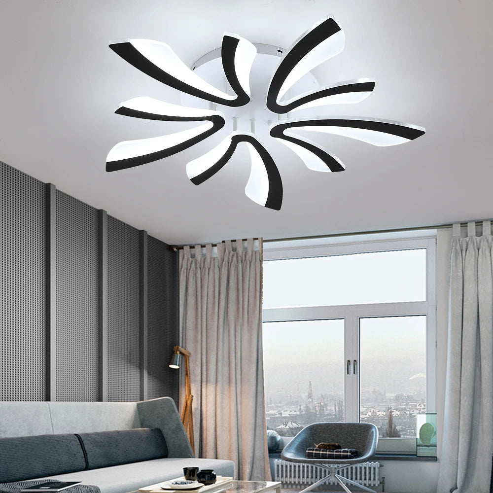 Modern Led Acrylic Ceiling Light Fixture Creative Design Led Chandelier Ceiling Lamps RC Dimming Indoor Lighting Plafon Lustres