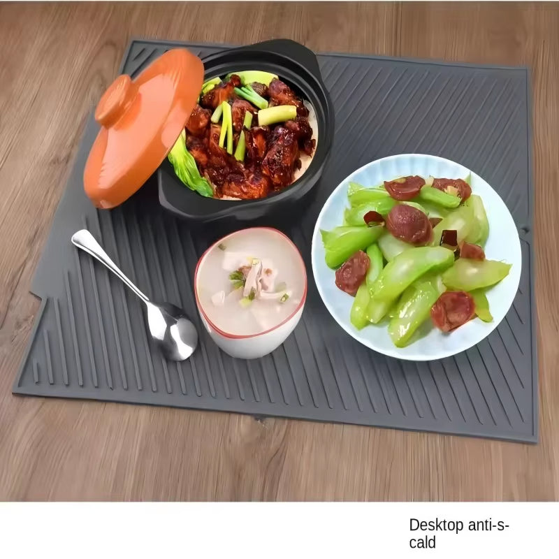 Silicone Dish Drying Mat – Non-Slip, Heat-Resistant Kitchen Coaster