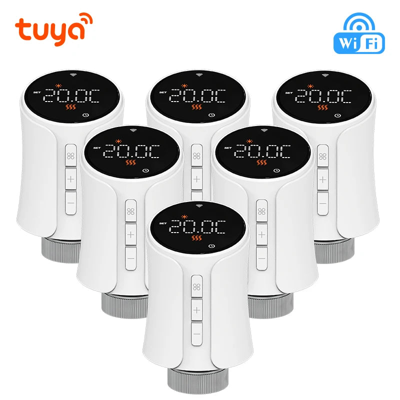 Tuya Smart Thermostat Radiator Actuator TRV Wifi Thermostatic Valve Heating Smart Valvetemperature Controller Alexa Google Home