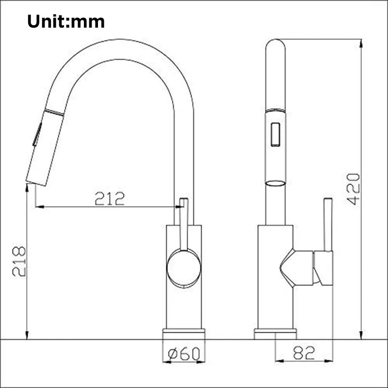Pull Out Sensor Black Kitchen Faucet Sensitive Touch Control Faucet Mixer for Kitchen Touch Sensor Kitchen Mixer Tap