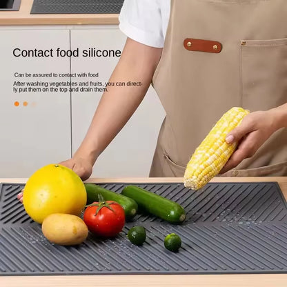Silicone Dish Drying Mat – Non-Slip, Heat-Resistant Kitchen Coaster