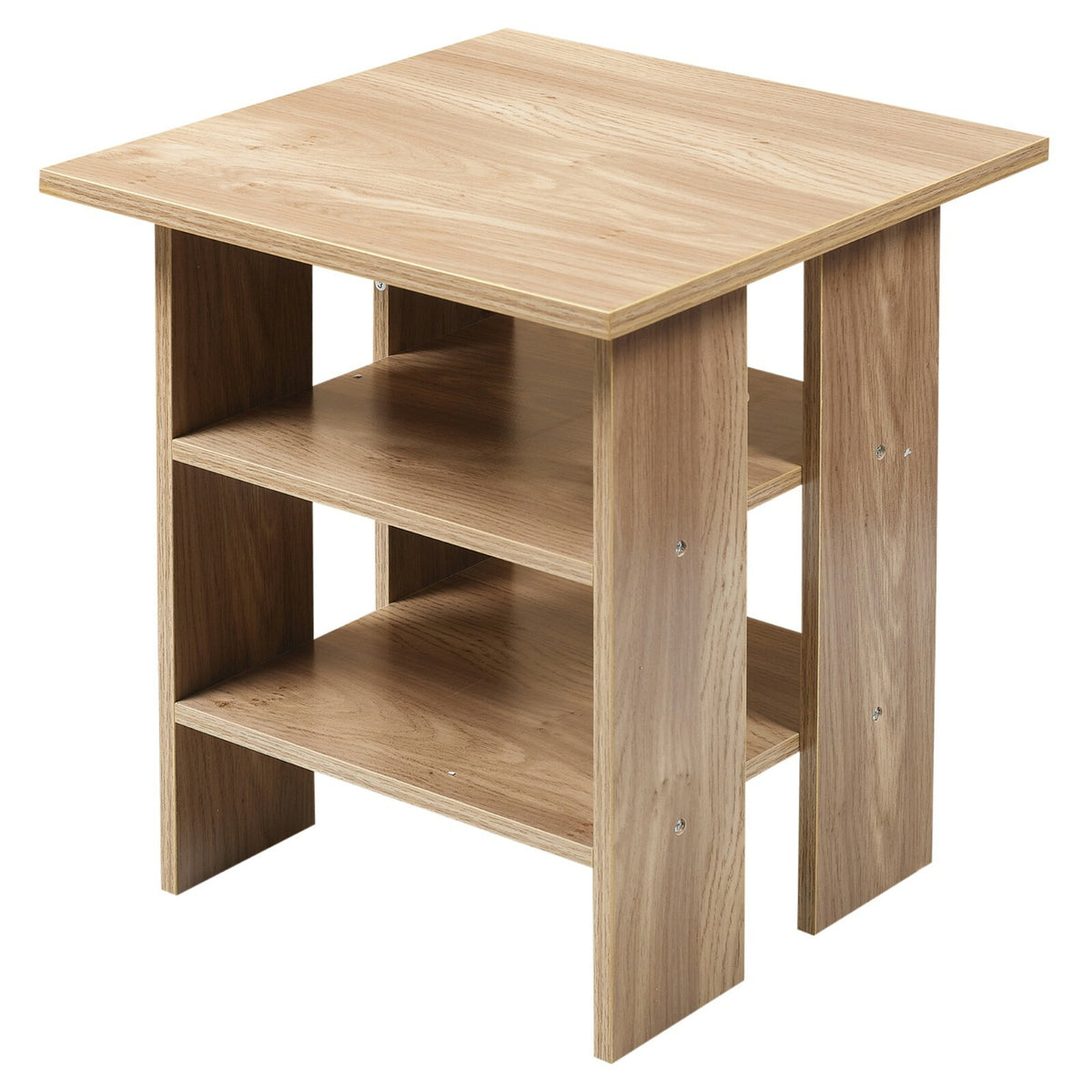 2 Tier Wooden Side End Table Nightstand Furniture Living Room Bedroom Storage