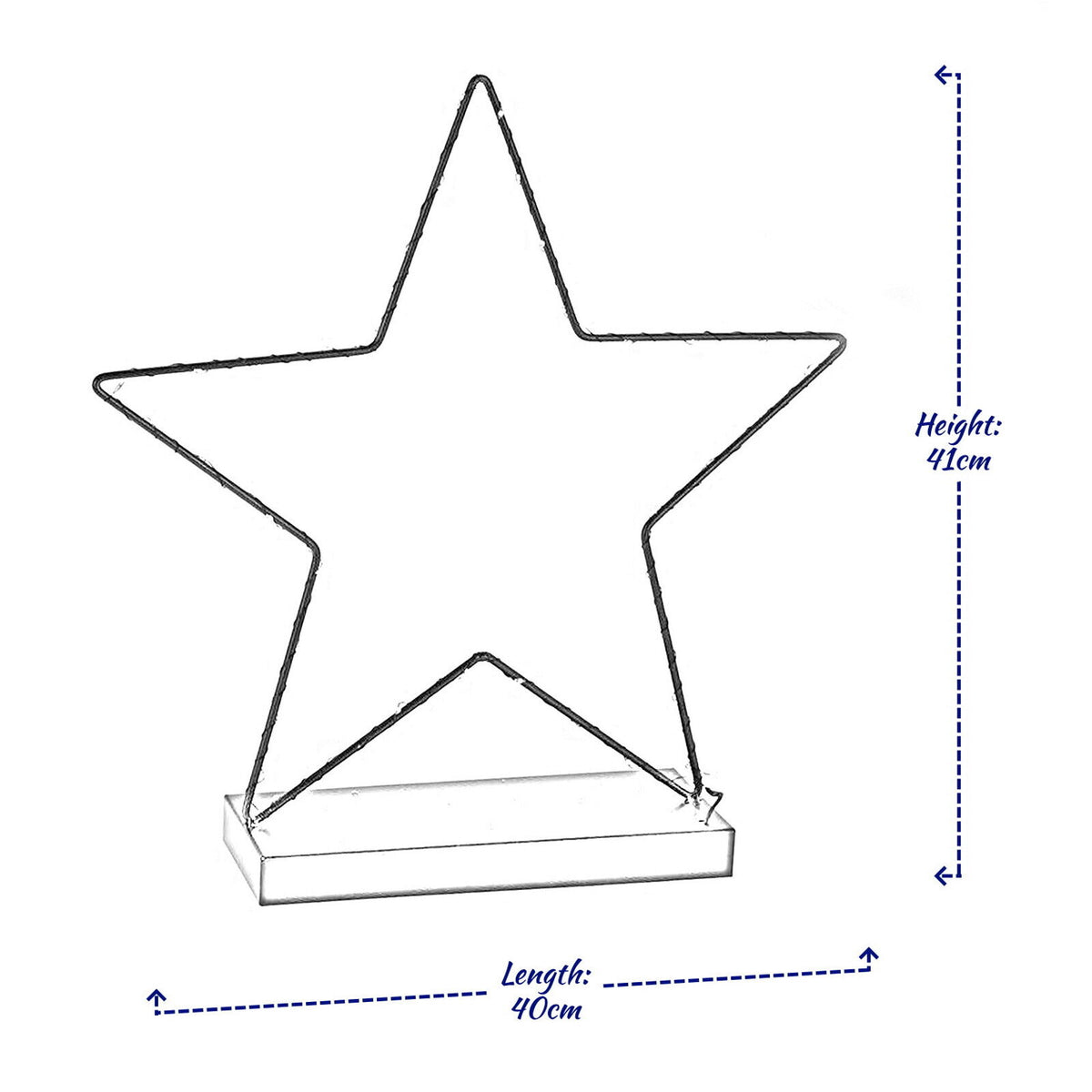 Large LED Star Ornament – Battery-Operated Light-Up Christmas Decoration