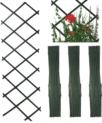 Wooden Trellis Pack of 3 Expandable Garden Wall for Climbing Plants