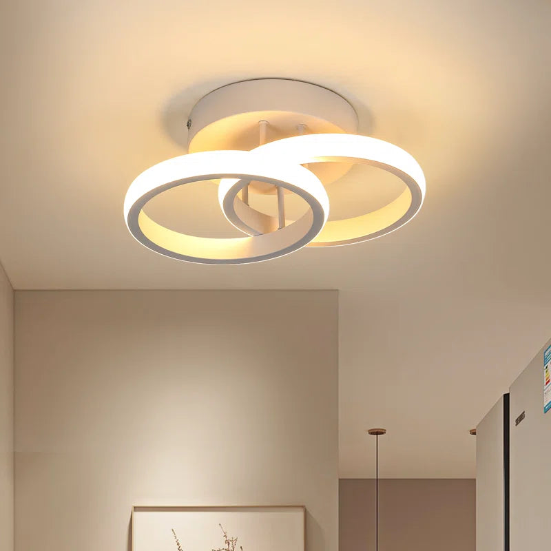Verbrande 2-Light 25Cm LED Integrated Semi Flush Mount