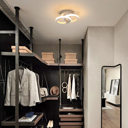 Verbrande 2-Light 25Cm LED Integrated Semi Flush Mount