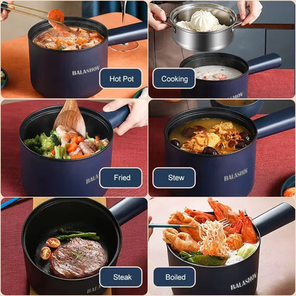 Mini Electric Multi-Cooker – Dual-Layer Non-Stick Hot Pot & Rice Cooker for Dorm & Small Kitchens