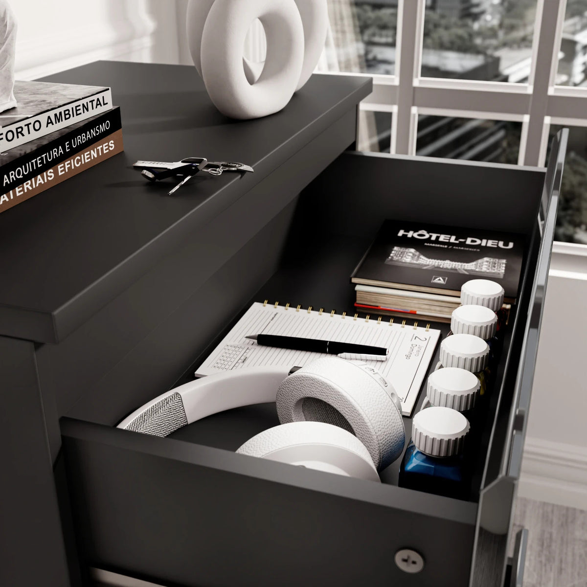 High Gloss Chest of Drawers – Tall & Wide Bedroom Storage Cabinet