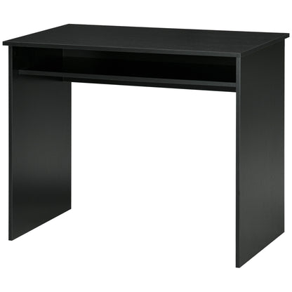 Writing Desk Laptop Table Workstation with Shelf Home Office High Gloss White