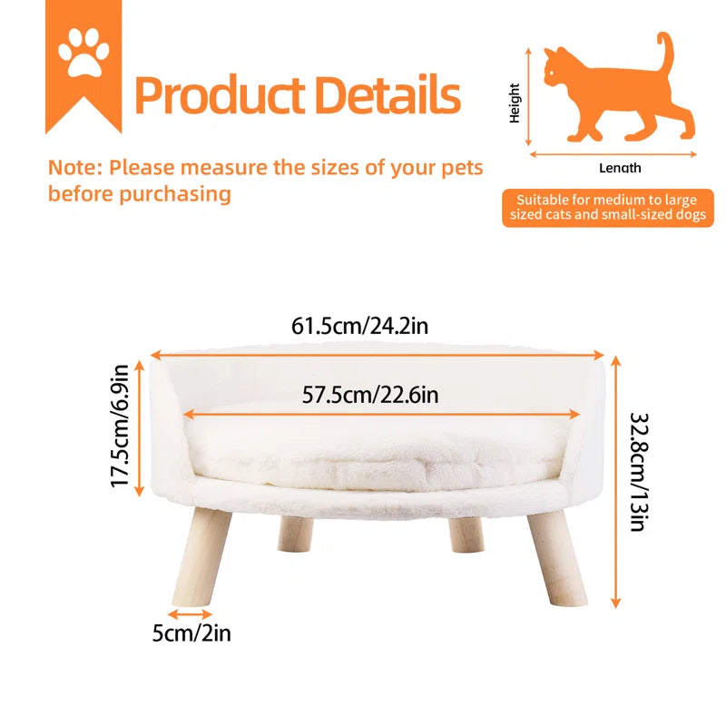 Luxury Kaela Round Pet Sofa - Comfort for Your Furry Friend