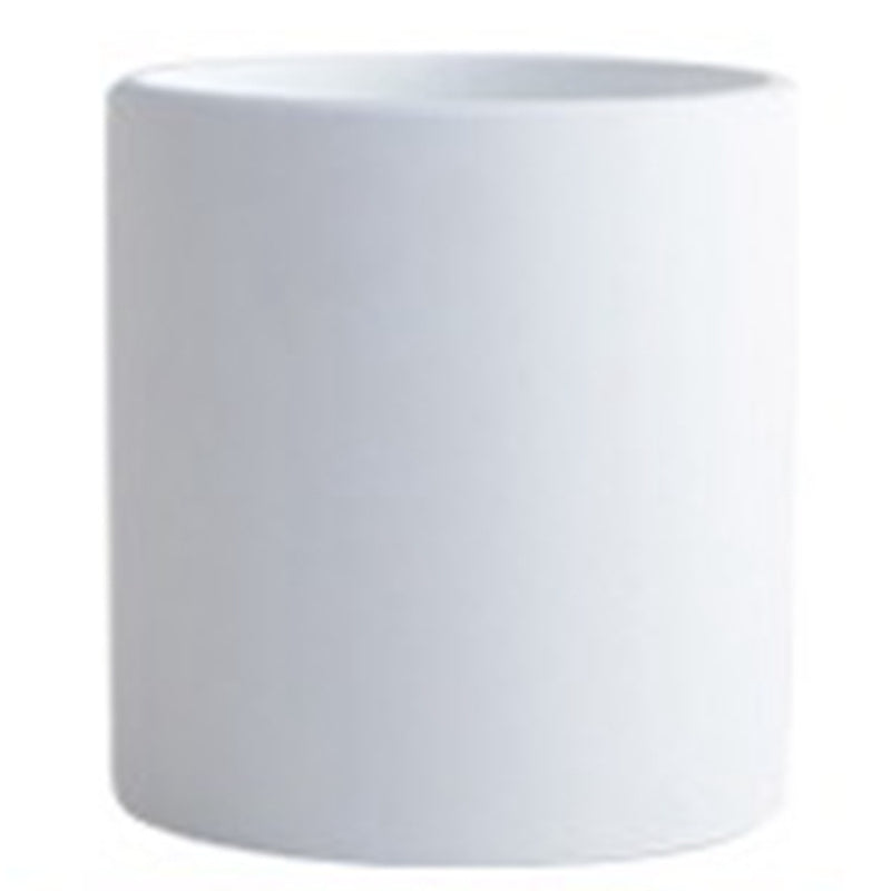 Nordic Ceramic Flowerpot – Cylindrical Succulent Planter with Drainage Tray