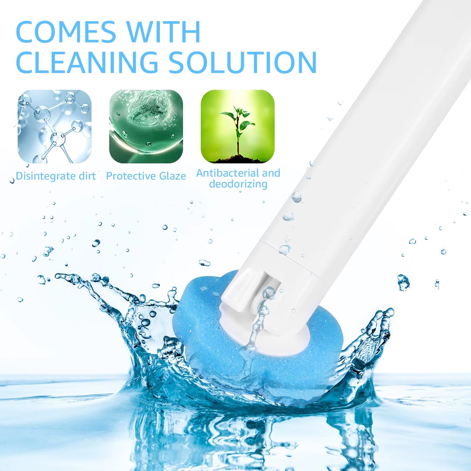 24/72Pcs Disposable Toilet Brush Long Handle Wall-Mounted Wc Cleaning Tool Kit with Replaceable Brush Head Bathroom Accessories