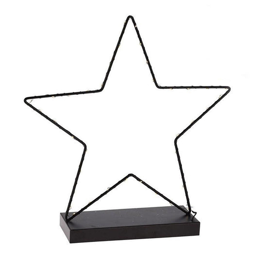 Large LED Star Ornament – Battery-Operated Light-Up Christmas Decoration
