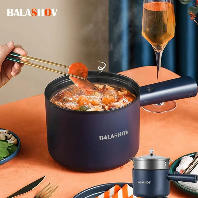 Mini Electric Multi-Cooker – Dual-Layer Non-Stick Hot Pot & Rice Cooker for Dorm & Small Kitchens