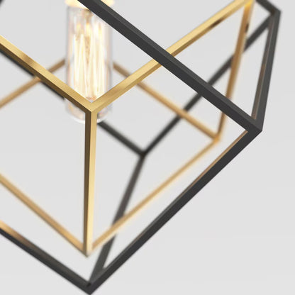 Imperium 1-Pendant Light Fixture in Black & Gold