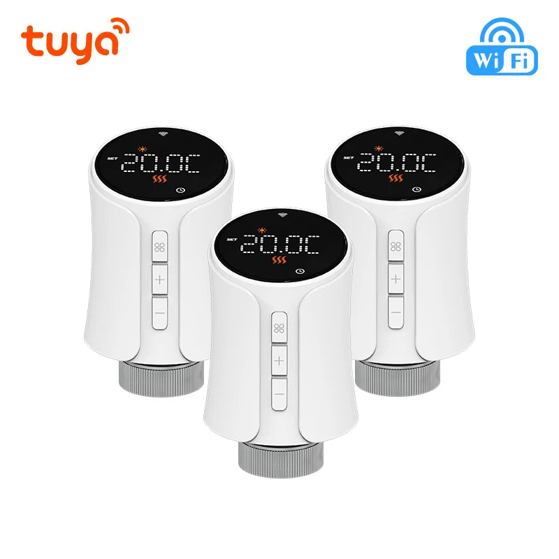 Tuya Smart Thermostat Radiator Actuator TRV Wifi Thermostatic Valve Heating Smart Valvetemperature Controller Alexa Google Home