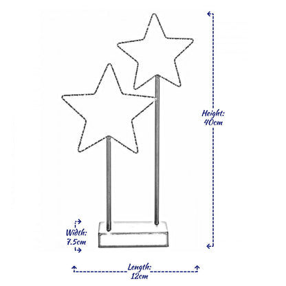Large LED Star Ornament – Battery-Operated Light-Up Christmas Decoration