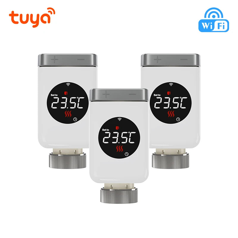 Tuya Smart Thermostat Radiator Actuator TRV Wifi Thermostatic Valve Heating Smart Valvetemperature Controller Alexa Google Home