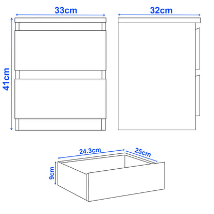 High Gloss Chest of Drawers – Tall & Wide Bedroom Storage Cabinet