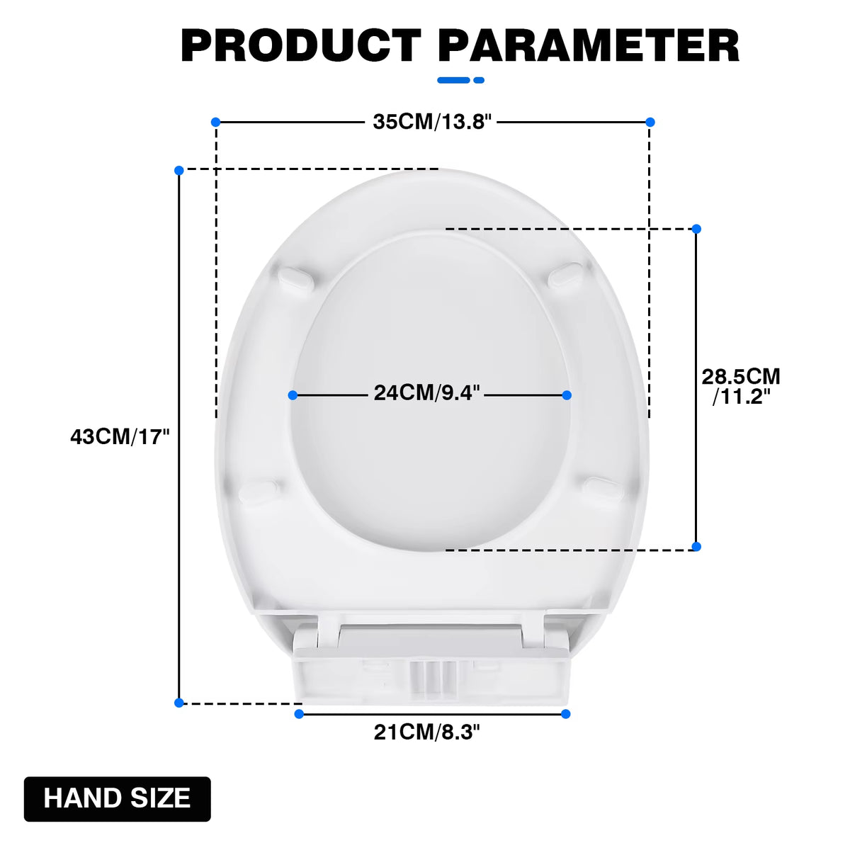 Toilet Seat, Soft Close Toilet Seats White with Quick Release, Sturdy Duroplastic Anti-Bacterial Toilet Lid WC Seats