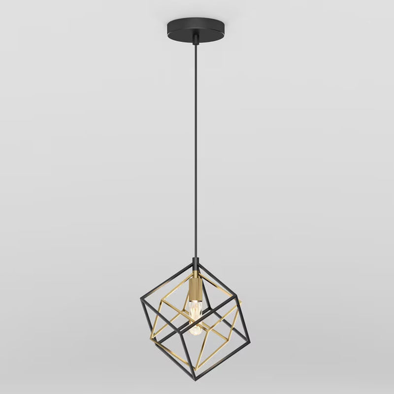 Imperium 1-Pendant Light Fixture in Black & Gold