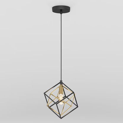 Imperium 1-Pendant Light Fixture in Black & Gold