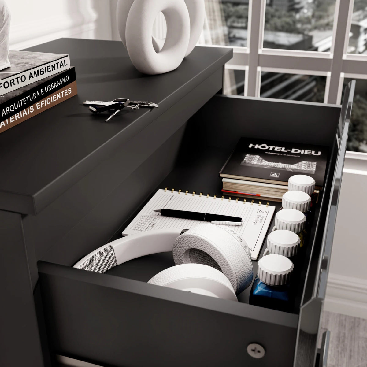 High Gloss Chest of Drawers – Tall & Wide Bedroom Storage Cabinet