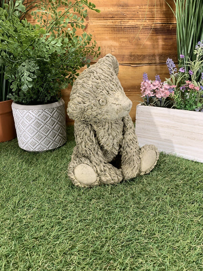 STONE GARDEN CUTE TEDDY BEAR DETAILED CONCRETE GARDEN ORNAMENT
