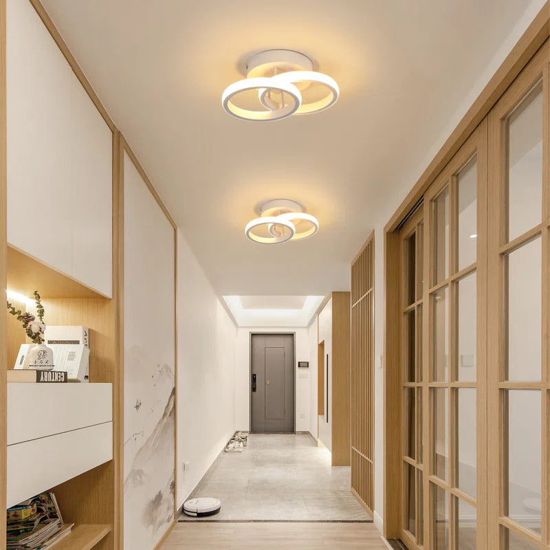 Verbrande 2-Light 25Cm LED Integrated Semi Flush Mount
