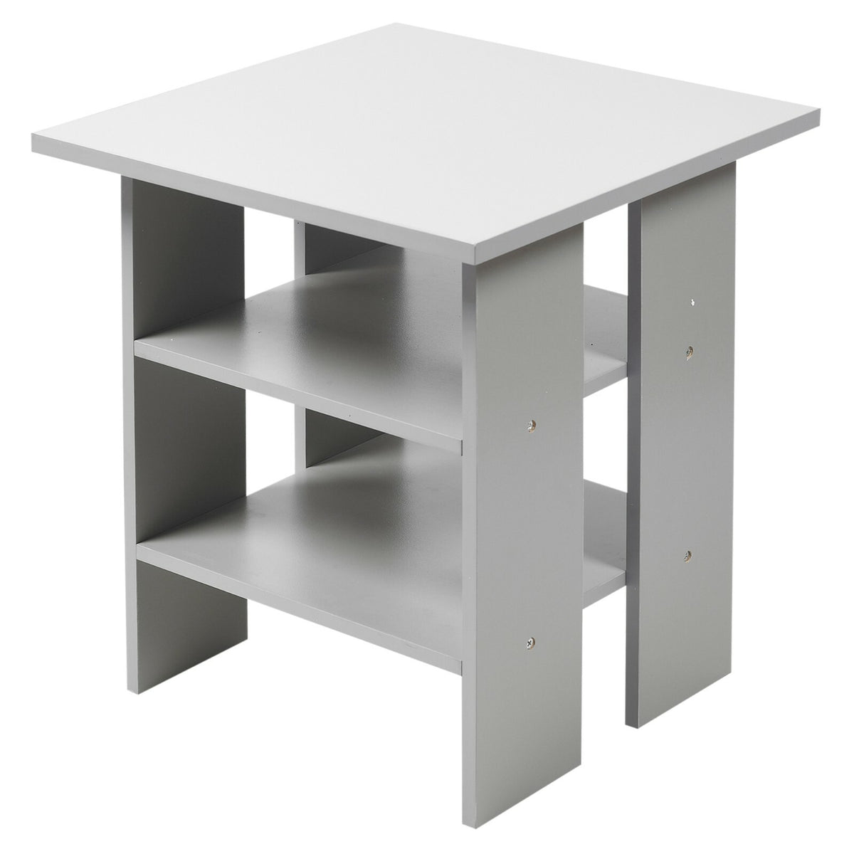 2 Tier Wooden Side End Table Nightstand Furniture Living Room Bedroom Storage