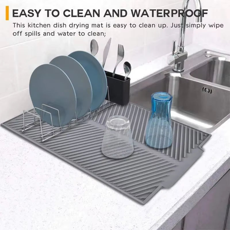 Silicone Dish Drying Mat – Non-Slip, Heat-Resistant Kitchen Coaster