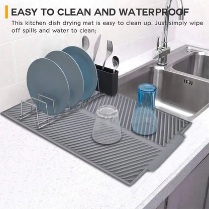 Silicone Dish Drying Mat – Non-Slip, Heat-Resistant Kitchen Coaster