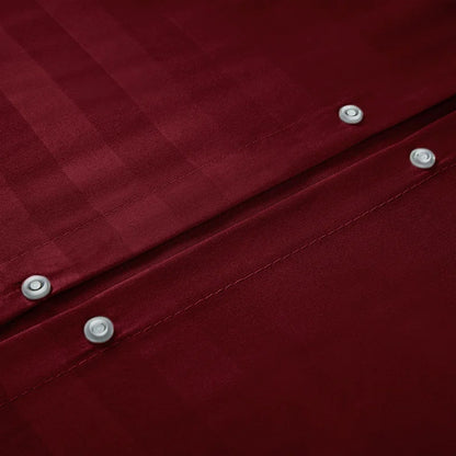 Klarita 250 TC Reversible Striped Microfibre Duvet Cover Set - Silky Soft Bedding with Pillowcases