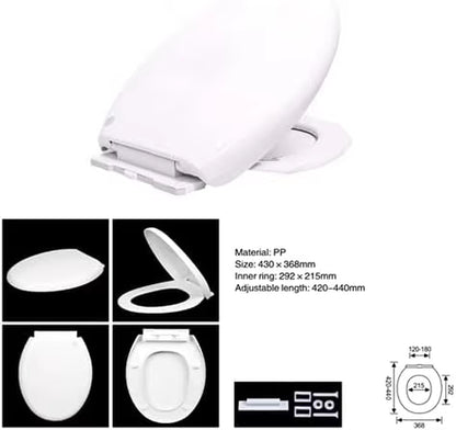 Toilet Seat, Soft Close Toilet Seats White with Quick Release, Sturdy Duroplastic Anti-Bacterial Toilet Lid WC Seats