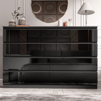 High Gloss Chest of Drawers – Tall & Wide Bedroom Storage Cabinet