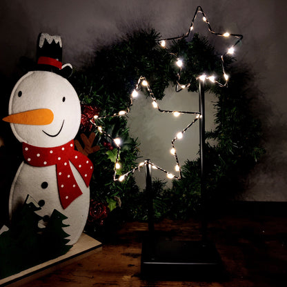Large LED Star Ornament – Battery-Operated Light-Up Christmas Decoration