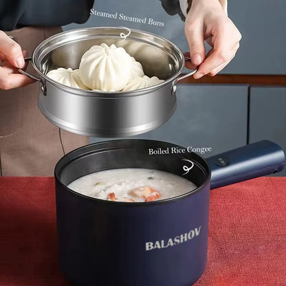 Mini Electric Multi-Cooker – Dual-Layer Non-Stick Hot Pot & Rice Cooker for Dorm & Small Kitchens