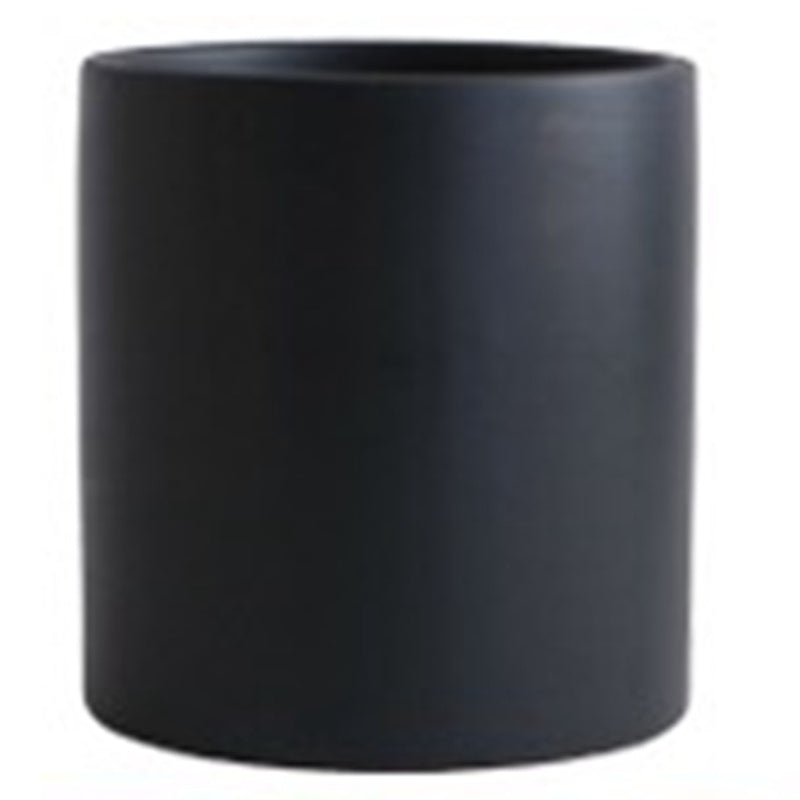 Nordic Ceramic Flowerpot – Cylindrical Succulent Planter with Drainage Tray