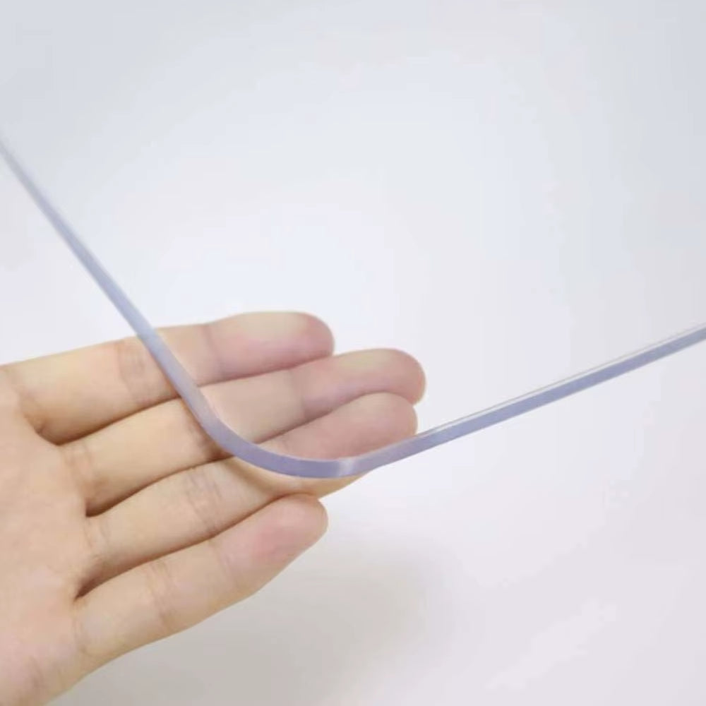 Clear Soft Glass PVC Table Protector Mat - Waterproof & Oil-Proof Tablecloth, 2mm Thick