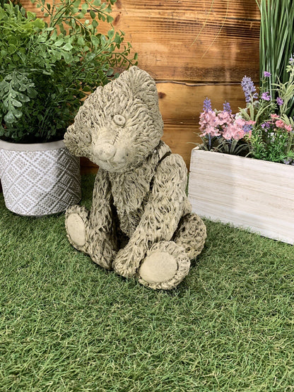 STONE GARDEN CUTE TEDDY BEAR DETAILED CONCRETE GARDEN ORNAMENT