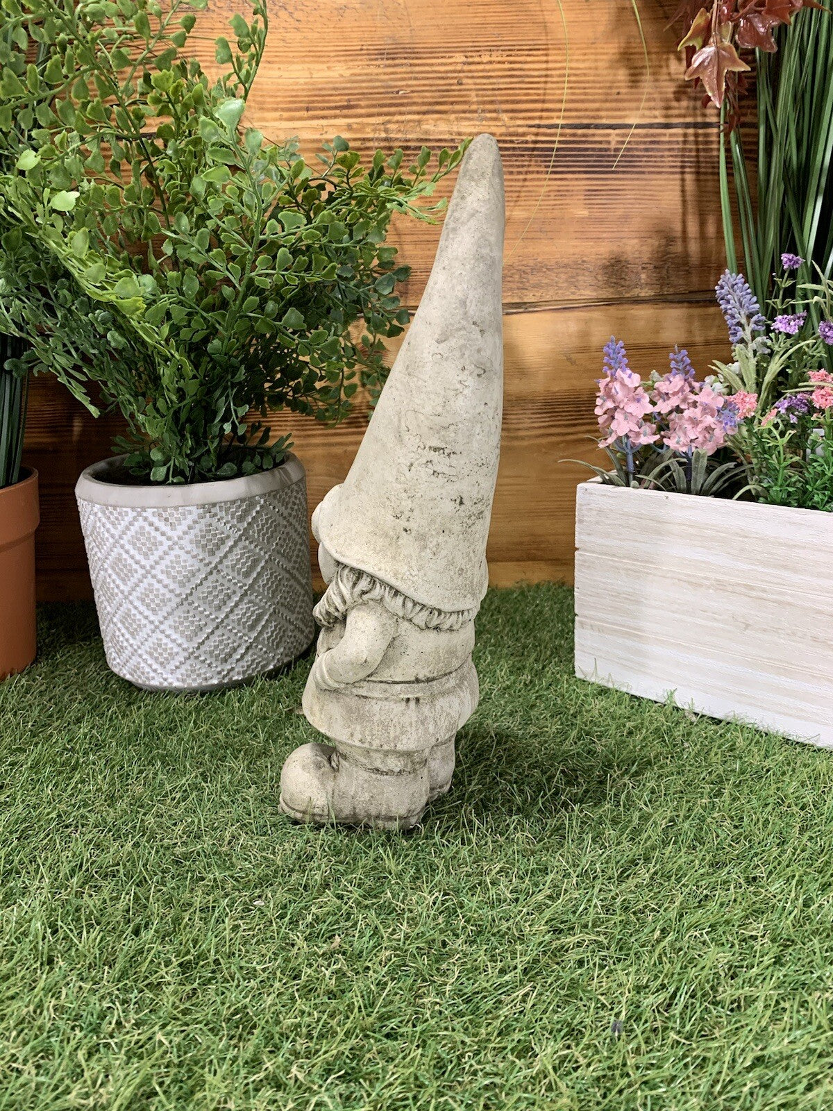 STONE GARDEN CUTE BOY GNOME PIXIE STATUE GIFT HOME GARDEN ORNAMENT