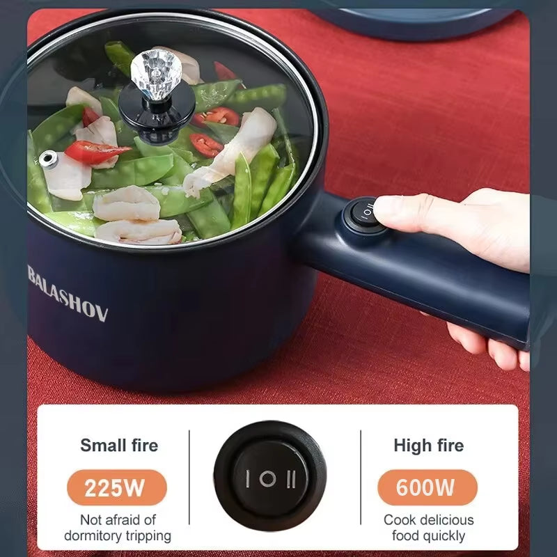 Mini Electric Multi-Cooker – Dual-Layer Non-Stick Hot Pot & Rice Cooker for Dorm & Small Kitchens