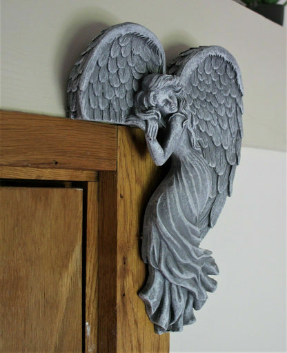 Angel Wings Sculpture Ornament Set Door Frame Garden Home Decor Secret Fairy