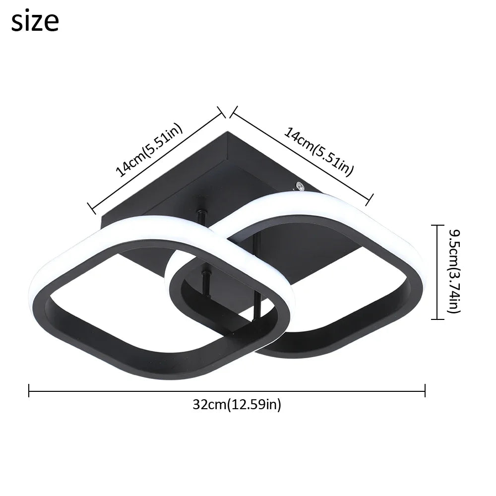Modern Acrylic Led Ceiling Lamp Home Appliance Decor Lighting Surface Mounted Balcony Corridor Indoor Bedroom Aisle Luminaire