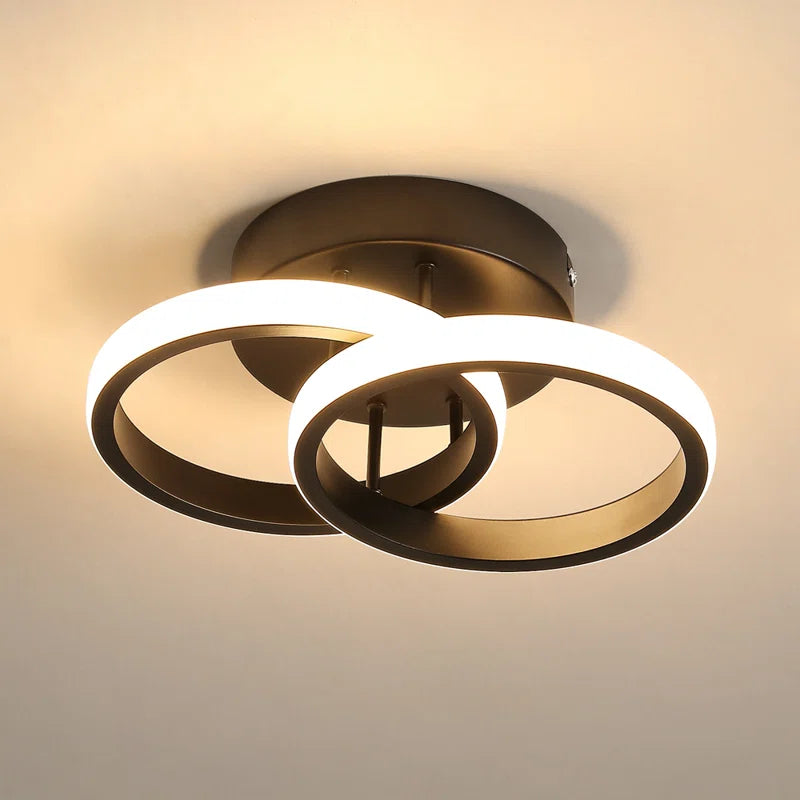 Verbrande 2-Light 25Cm LED Integrated Semi Flush Mount