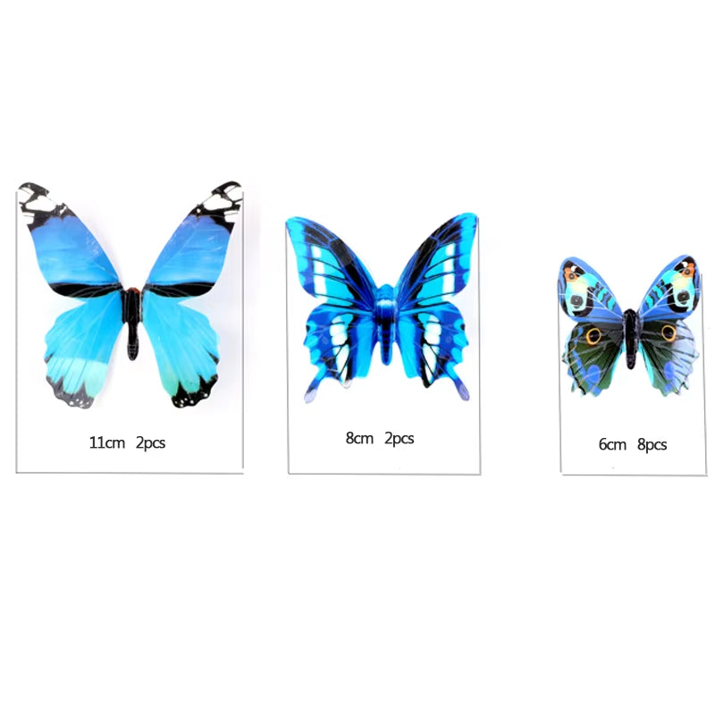 3D Luminous Butterfly Wall Stickers – Glow-in-the-Dark DIY Wall Art (12 Pack)