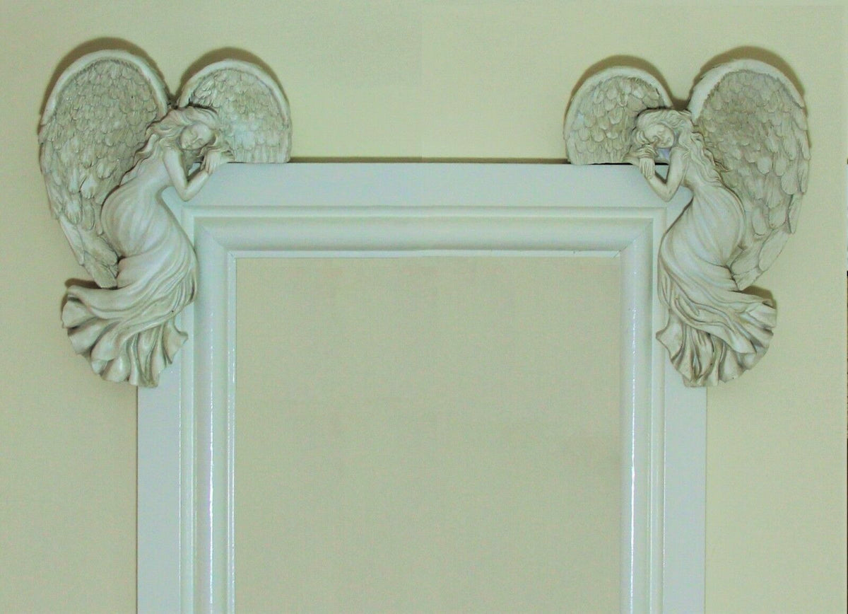 Angel Wings Sculpture Ornament Set Door Frame Garden Home Decor Secret Fairy