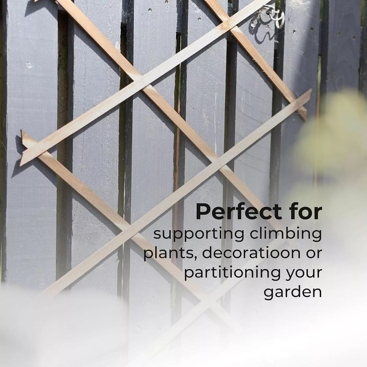 Wooden Trellis Pack of 3 Expandable Garden Wall for Climbing Plants