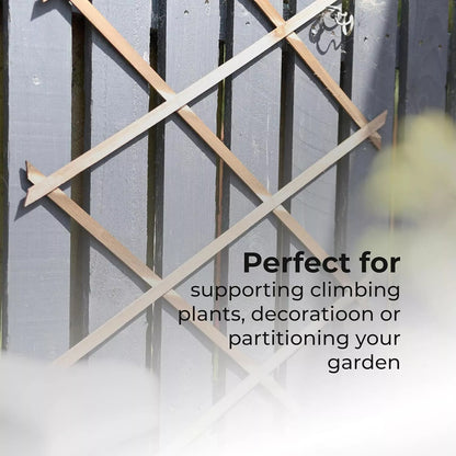 Wooden Trellis Pack of 3 Expandable Garden Wall for Climbing Plants