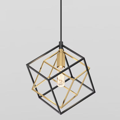 Imperium 1-Pendant Light Fixture in Black & Gold